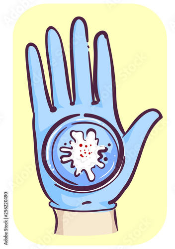 Hand Blood Semen Glass Glov...
