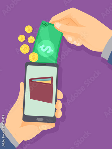 Hand Money Cellphone Wallet...