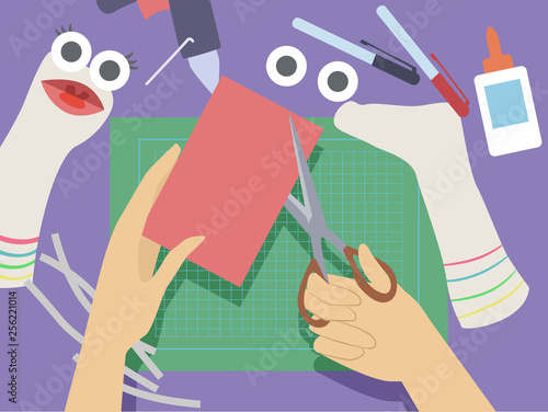 Hand Sock Puppets Illustration