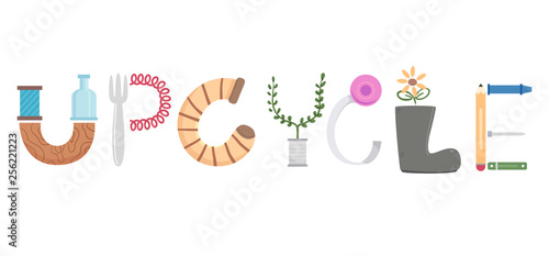 Upcycle Lettering Illustration