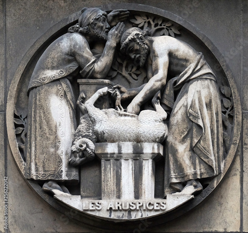 Photography Aruspices, a priest in ancient Rome who practiced divination by the inspection of the entrails of animals