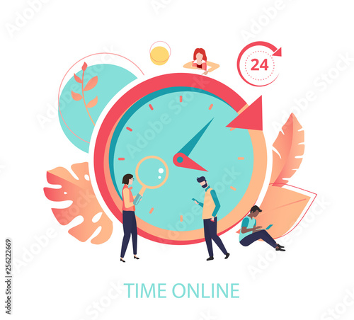 Time online. Counter to use Internet, social networks, screen time.