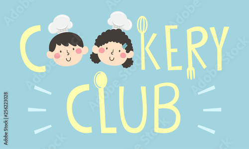 Kids Cookery Club Lettering Illustration