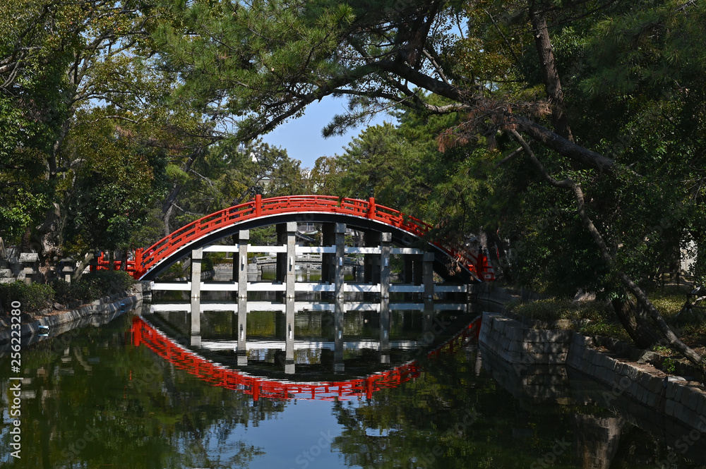  Sumiyoshi Taisha in Osaka, Japan. Osaka is one of the important cities in Japan.