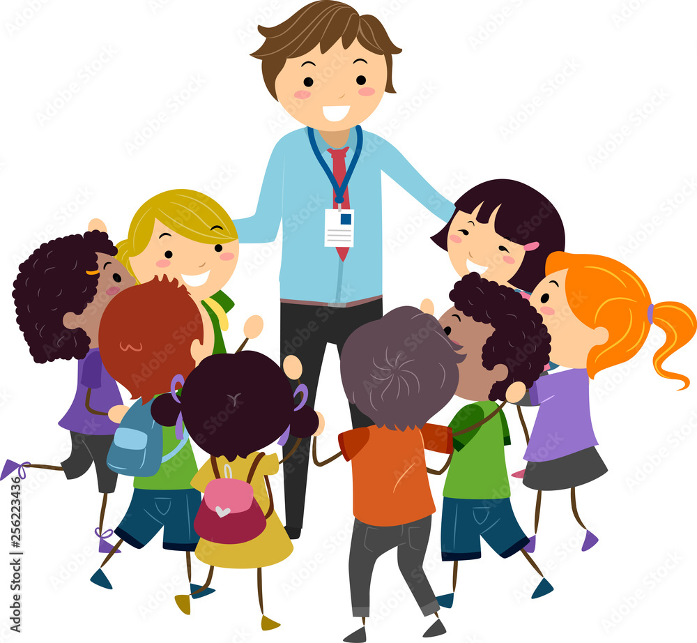 Stickman Kids Favorite Teacher Illustration Stickman Kids Favorite Teacher Illustration