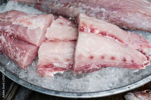 Seafood fish sell in traditional fishery market