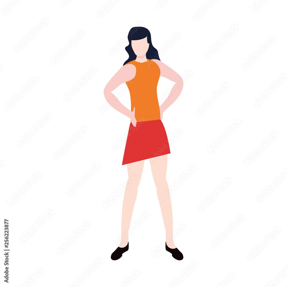 Fototapeta premium woman avatar character