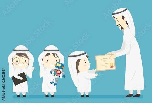 Kids Boys Muslim Man Give A...