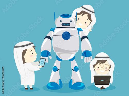 Kids Boys Muslim Robot Lapt...