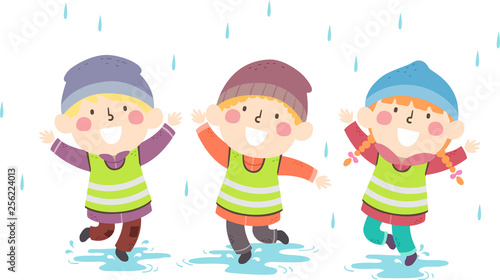 Kids Nature Rain Shower Ill...