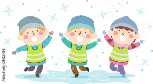 Kids Sweden Nature Snow Pla...