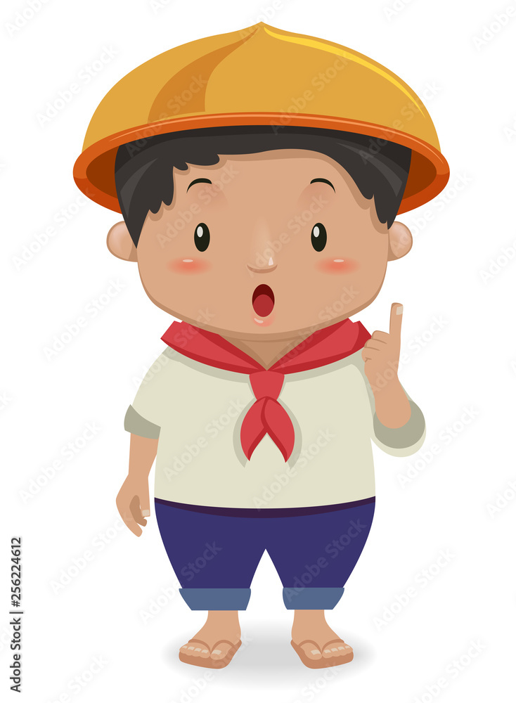 Kid Boy Filipino Talking Illustration Kid Boy Filipino Talking Illustration