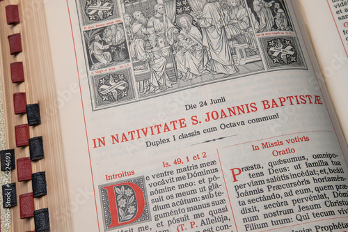Fototapeta Liturgical Book Order of Mass in Latin - John the Baptist