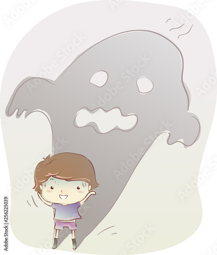 Kid Boy Scary Story Pretend...