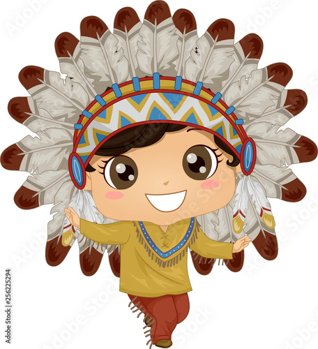 Kid Boy Native American Chi...