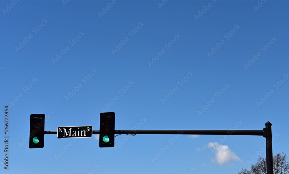 Fototapeta premium traffic lights on Main Street