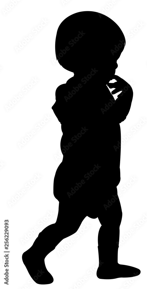 a baby body silhouette vector