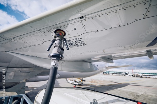 Refueling of airplane