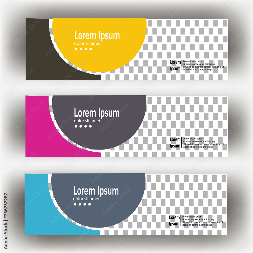 Fototapeta premium abstract modern geometric header banner template illustration vector