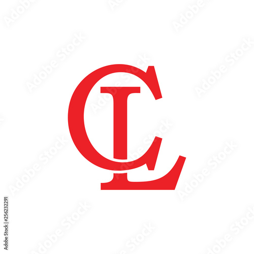 letters cl linked simple logo vector