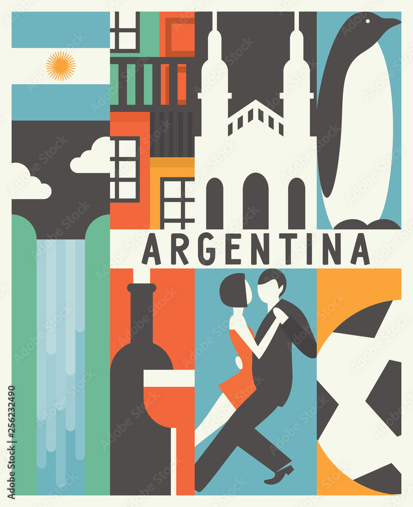 Obraz premium Vector Argentina background
