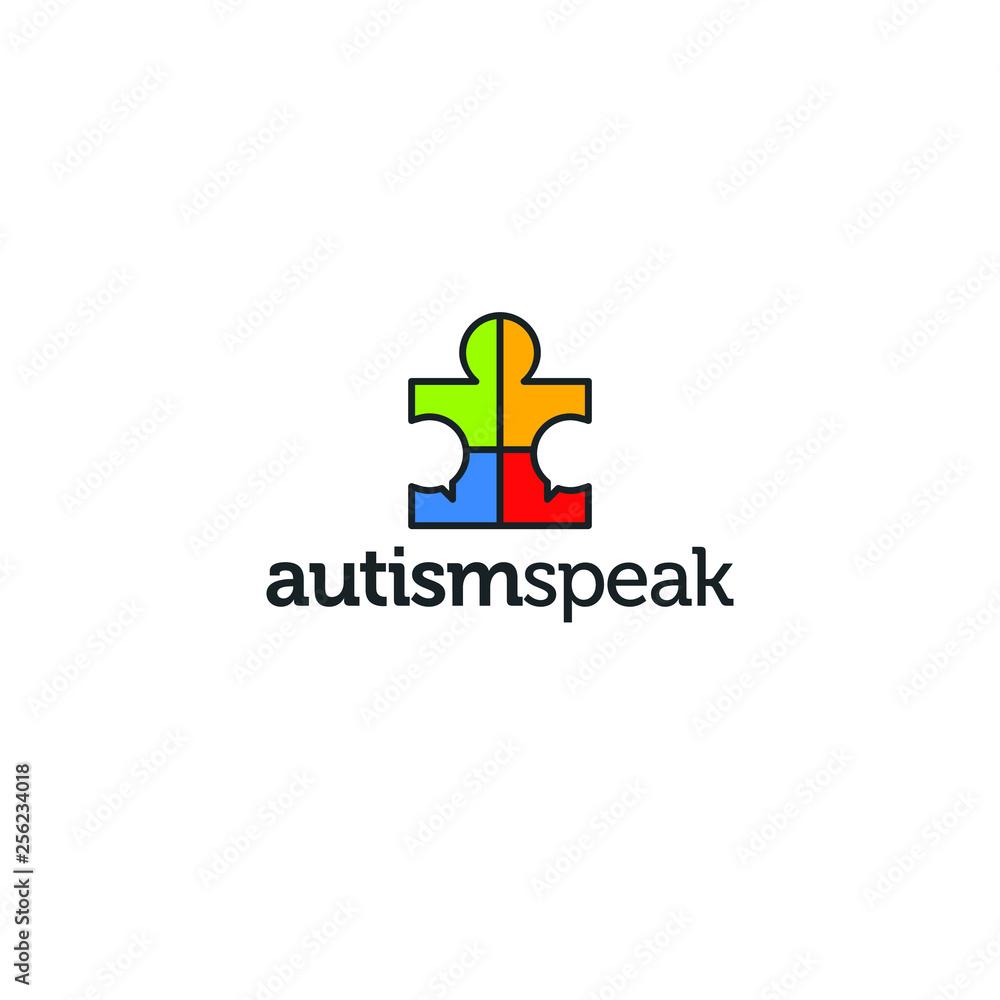 best original autism care wellness for success logo designs concept, playful and colorful best original autism care wellness for success logo designs concept, playful and colorful