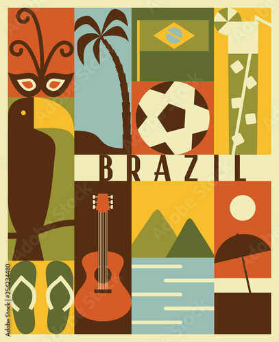 Vector Brazil icon set