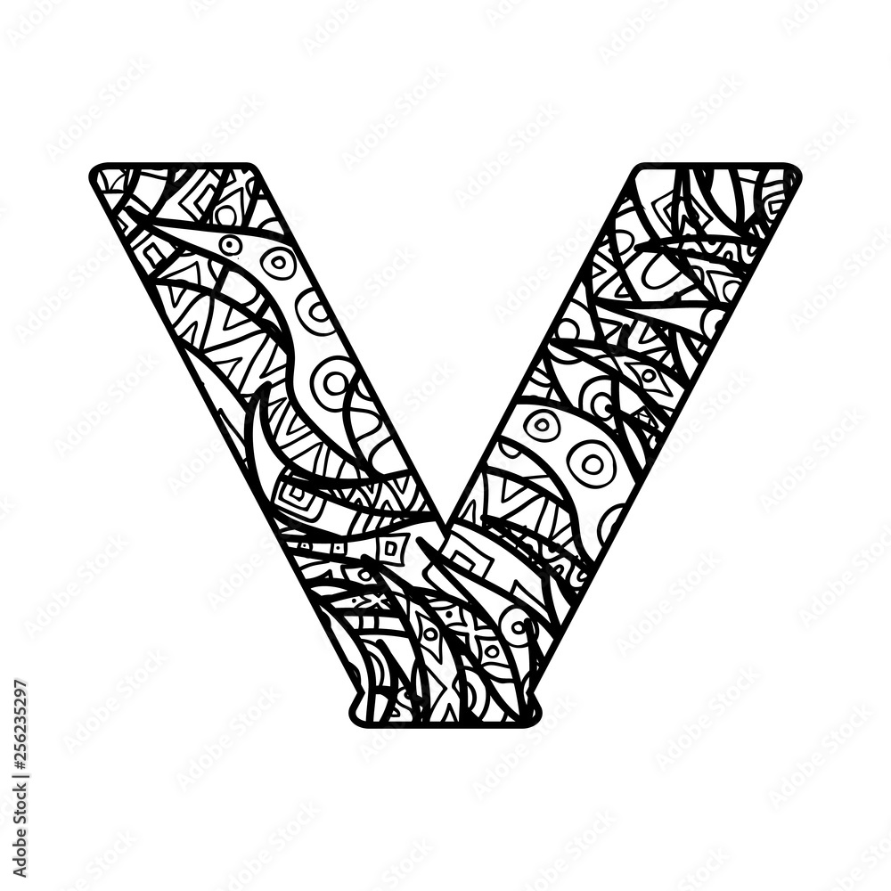 Vector alphabet with ornate ornament. Vector alphabet with ornate ornament.