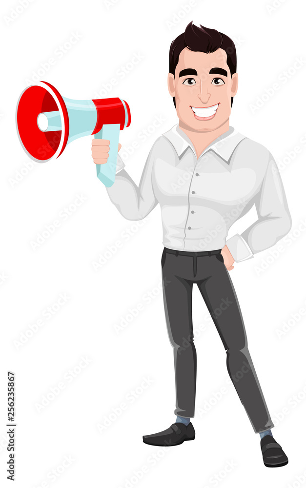 Fototapeta premium Muscular handsome businessman