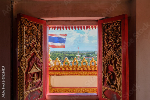 Beautiful landscape of Wat Nong Wang temple in Khon Kaen  Thailand