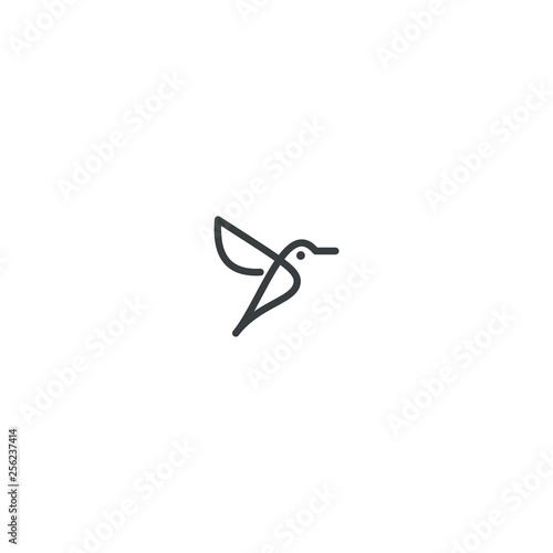 logo line bird abstract