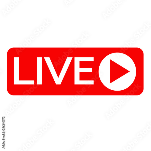 Live Streaming online sign vector design photo