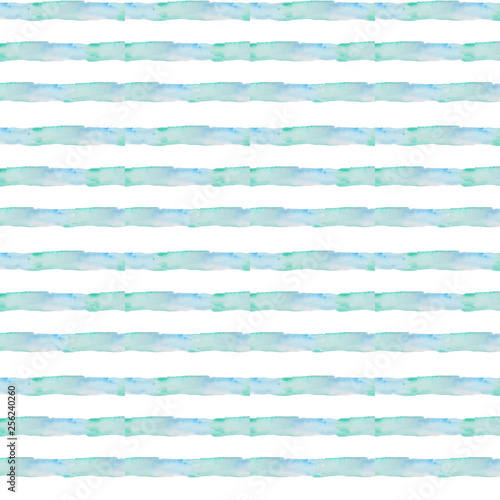 Watercolor abstract striped seamless pattern.