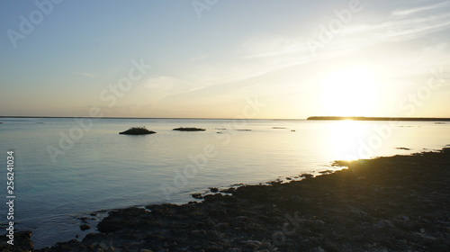 Resort beach sunset