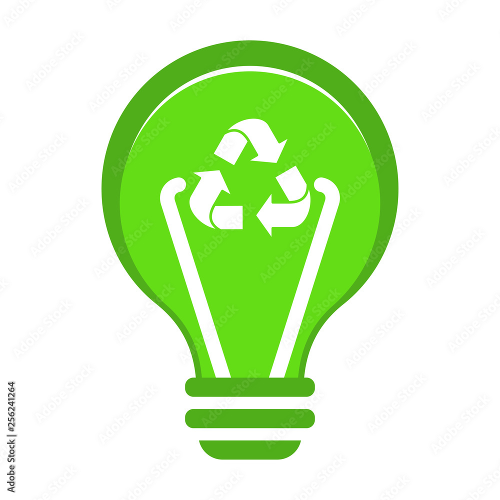 Renewable green energy concept. Flat vector cartoon illustration Renewable green energy concept. Flat vector cartoon illustration