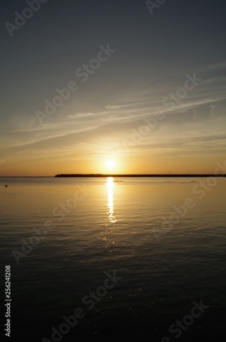 Resort beach sunset