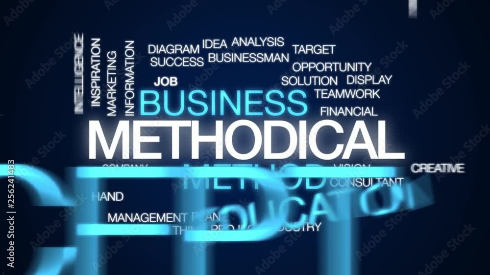 Methodical animated word cloud. Kinetic typography. Methodical animated word cloud. Kinetic typography.