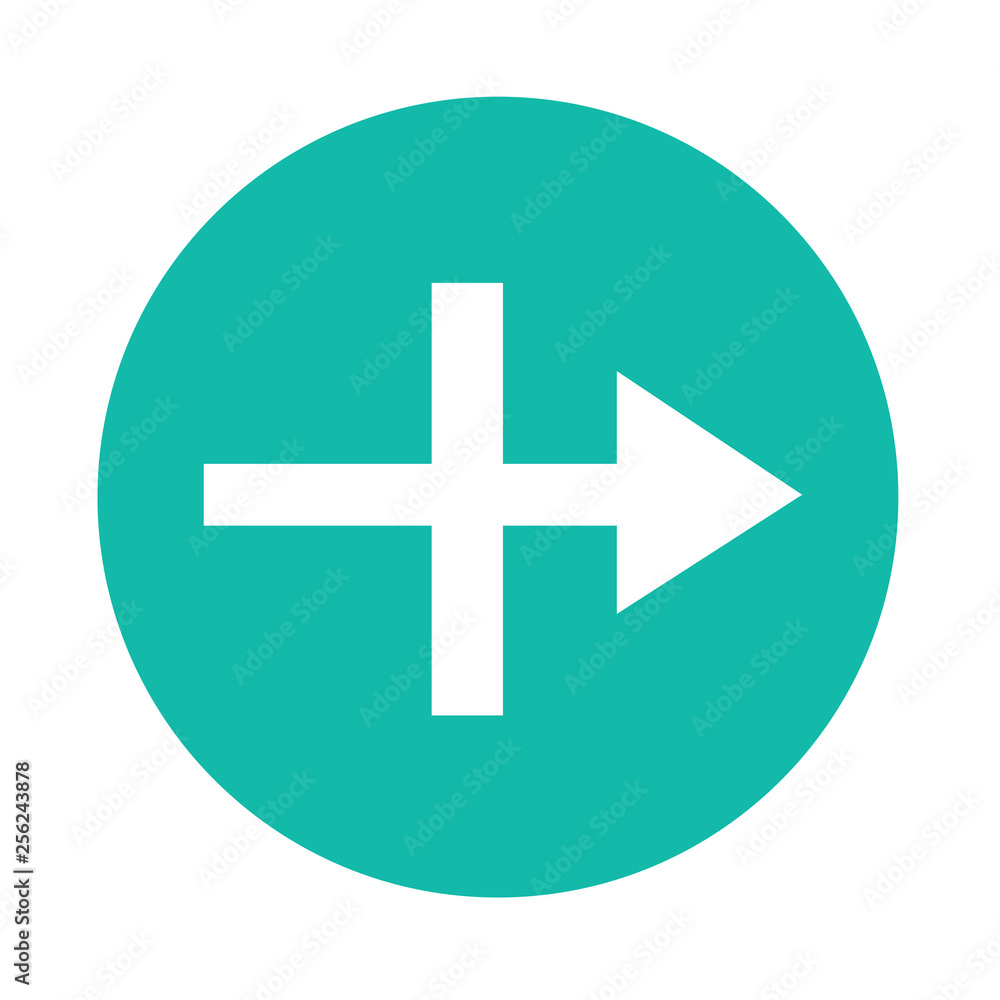 Obraz premium simple arrow sign icon