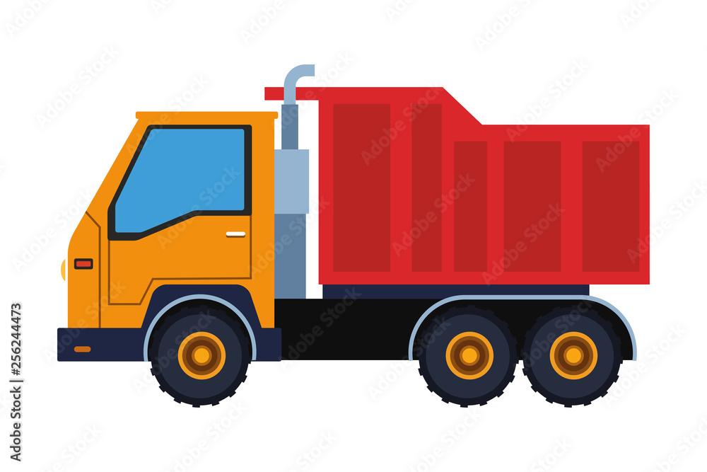 Construction vehicle cargo truck colorful