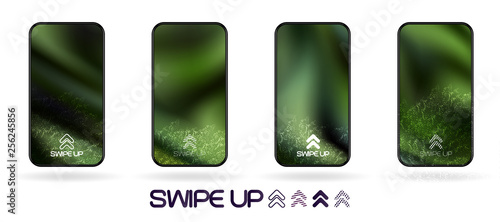 Dark green natural background stories template
