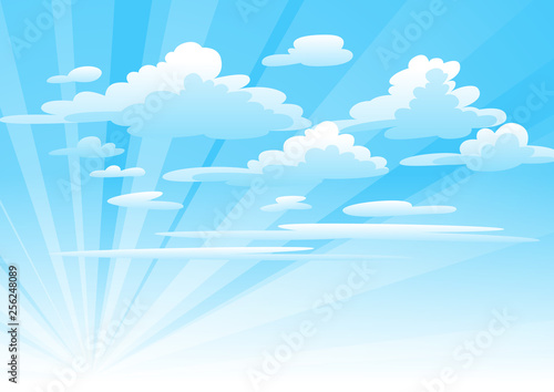 Illustration of clouds in sky.