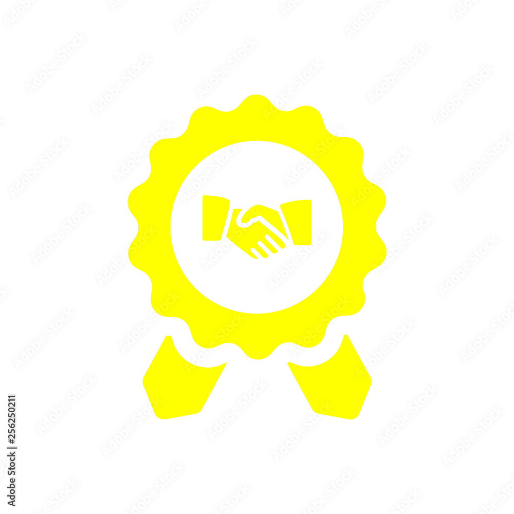 Badge, certificate, medal, quality, reward, Award Plaque, Award Ribbon. yellow color award icon Badge, certificate, medal, quality, reward, Award Plaque, Award Ribbon. yellow color award icon