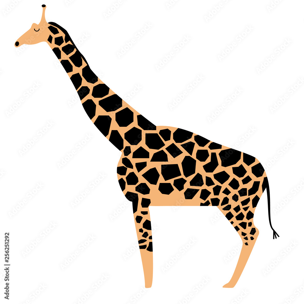 Obraz premium giraffe flat illustration