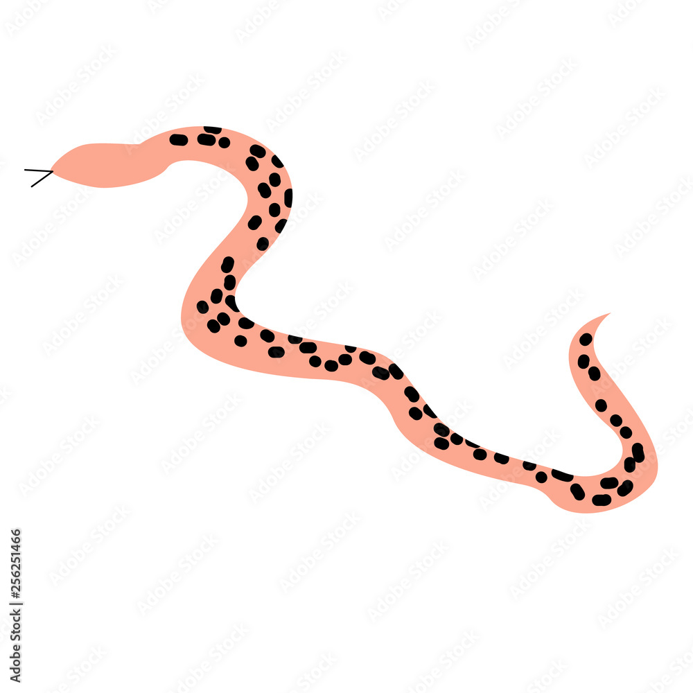 Naklejka premium snake flat illustration
