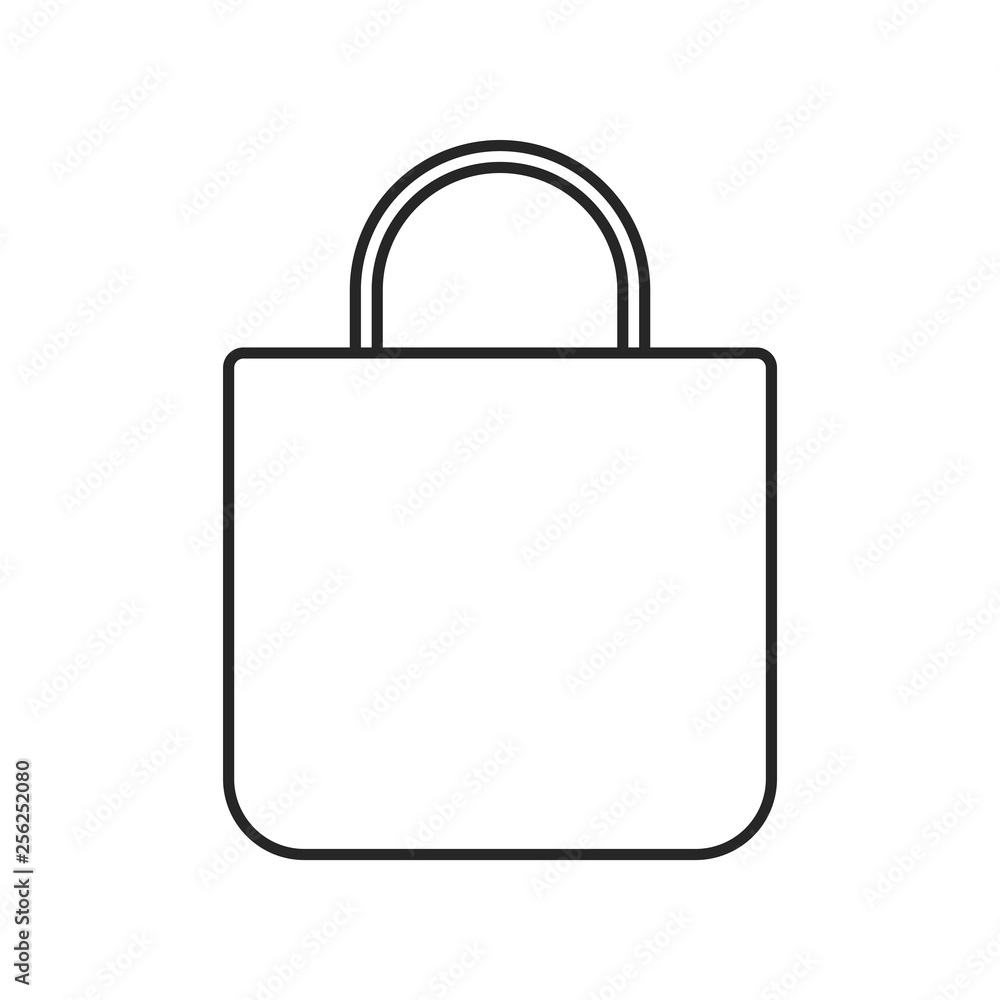 Shopping bag icon on white background, for any occasion Shopping bag icon on white background, for any occasion