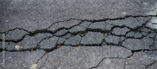 Fotografía cracked road texture