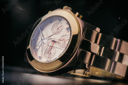 women wrist watch with cracked glass