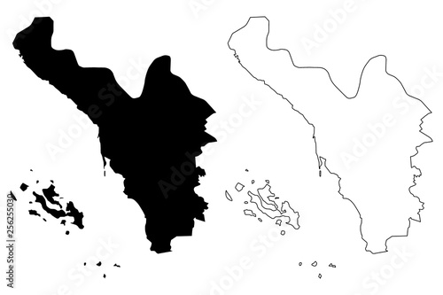 Jizan Region (Regions of Saudi Arabia, Kingdom of Saudi Arabia, KSA) map vector illustration, scribble sketch Jizan map photo