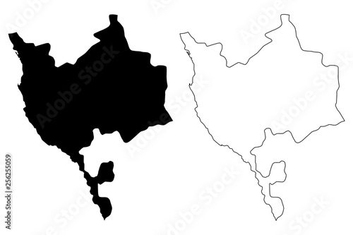 Makkah Region (Regions of Saudi Arabia, Kingdom of Saudi Arabia, KSA) map vector illustration, scribble sketch Mecca Region map