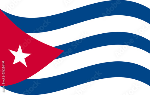 Illustration of the flag of Cuba isolated on a white background.